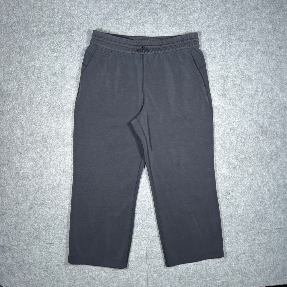 Lululemon Pants Womens 10 Black Softstreme High-Rise Straight-Leg Crop Yoga‎
